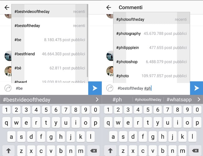 hashtag instagram eni commenti