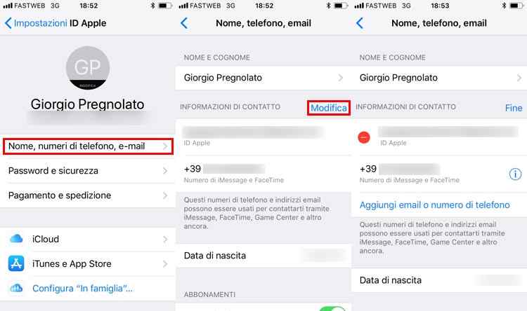 creare ide apple impostazioni iphone