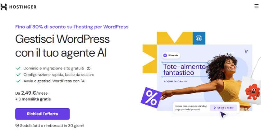 home page hostinger hosting wordpress