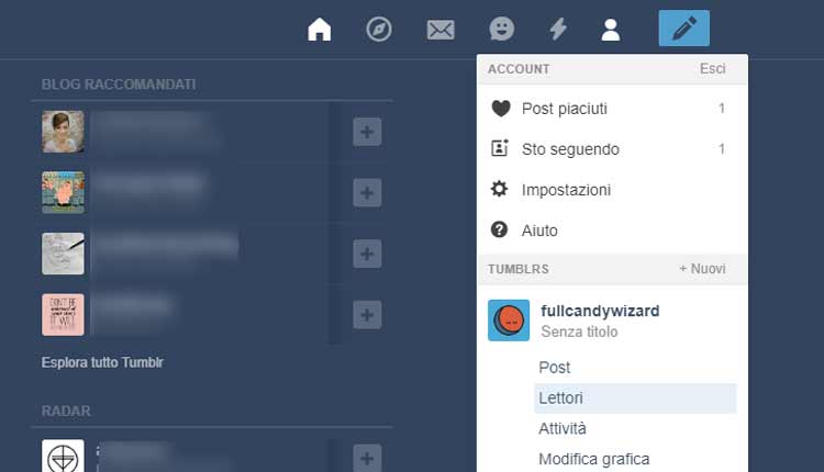 come funziona tumblr account
