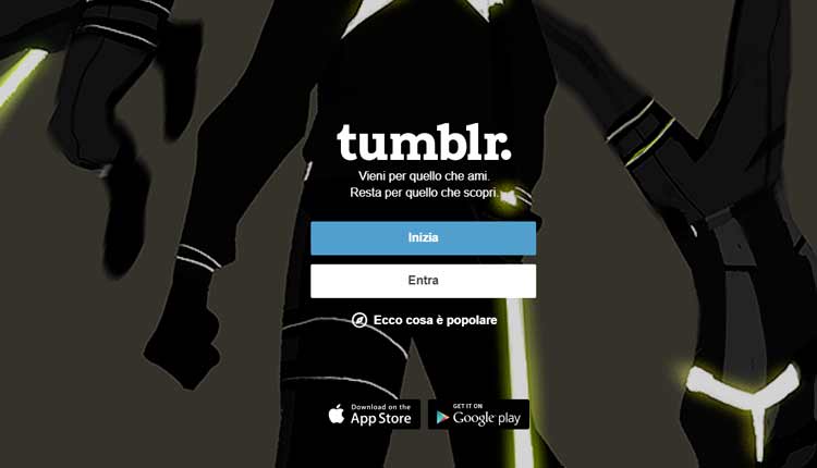 come funziona tumblr registrazione