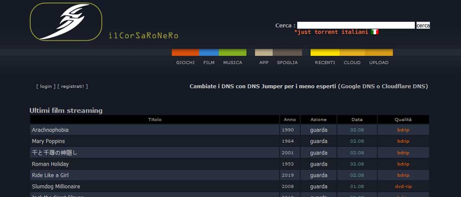 il corsaro nero download torrent