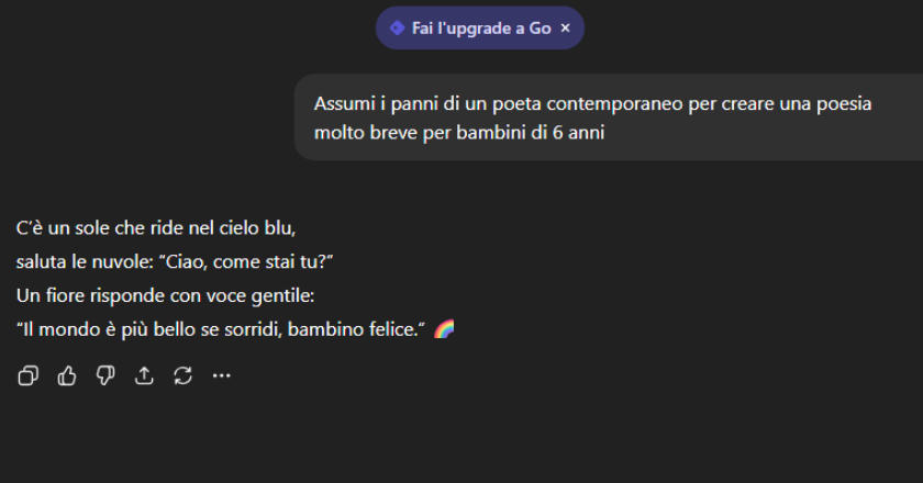 chat creazione poesia su chatgpt