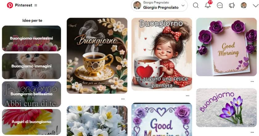 Pinterest immagini buongiorno gratis home page