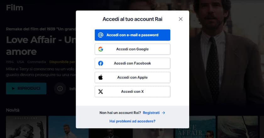 come accedere a raiplay o registrarsi