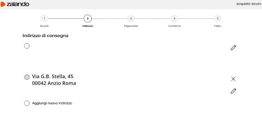 Come Funziona Zalando: Guida Completa 2026 5 pagina indirizzo spedizione acquisto zalando